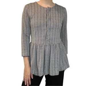 Tuckernuck Avon Lane Pleated Blazer Jacket Peplum Ruffle Size Extra Small